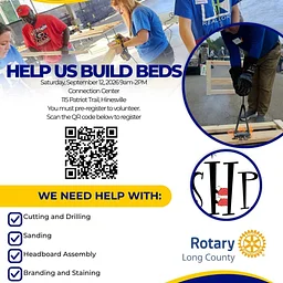 Rotary Club of Hinesville Help Us Build Beds