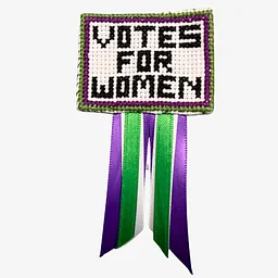 Votes for Women Cross Stitch Pin