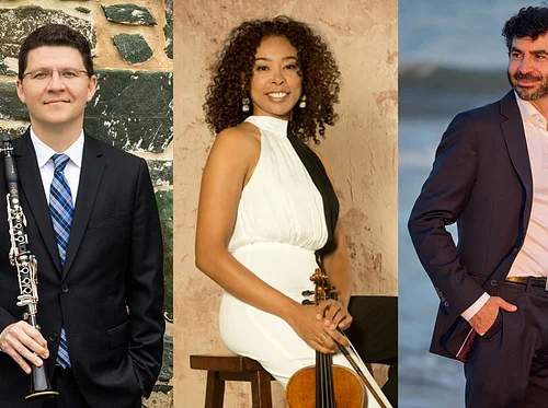 Alexander Fiterstein (clarinet) with Nokuthula Ngwenyama (viola) and Michael Stephen Brown (piano)