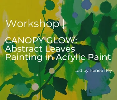 CANOPY GLOW: Abstract Leaves Painting in Acrylic Paint
