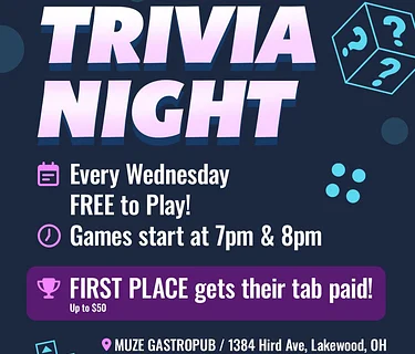 Trivia Night! Every Wednesday – Cleveland, Ohio