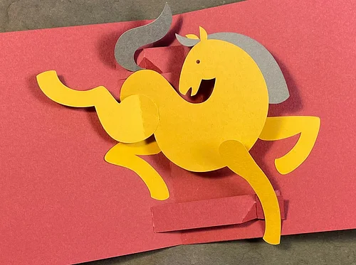Year of the Horse Pop-Up Card