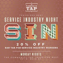 Service Industry Night @ The Community Tap Travelers Rest