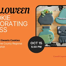 Halloween Cookie Decorating Class Thursday, October 15, 2026 Join Amanda from Sugared Sweets Cookies for a fun, hands-on cookie decorating class on Thursday, October 15th from 5:30pm to 7:30pm at the Broome County Regional Farmers Market.During this beginner-friendly class, you’ll decorate a set of 6 sugar cookies while learning the tips and techniques use... Read more