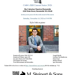 Cobb Hill Concert Series with Kyle Orth, on piano