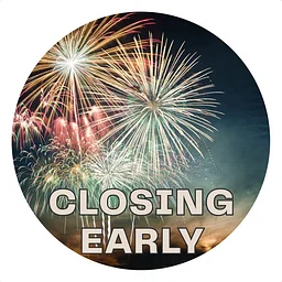 Closing at 5pm for New Years Eve