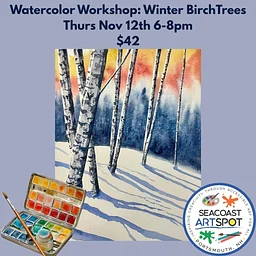 Watercolor Workshop: Winter Birchtrees $42