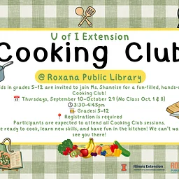 Cooking Club – Registration Required (Grades 5-12)