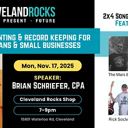Workshop & 2×4 Showcase: Accounting and Record Keeping for Musicians and Small Music Businesses