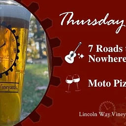Thursday Night Escape with 7 Roads to Nowhere and Moto Pizza