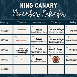 November Food Truck & Events Calendar