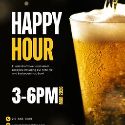 Happy Hour- $1 off Draft Beer