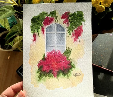 Tuscany Window Watercolor