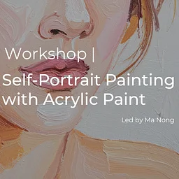 Self-Portrait Painting with Acrylic Paint