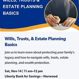 Free Wills and Trust Seminar by Liberty Bank for Savings