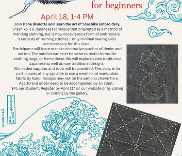 Sashiko Embroidery with Dena Bisnette