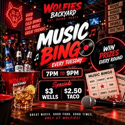 Music Bingo Night at Wolfies