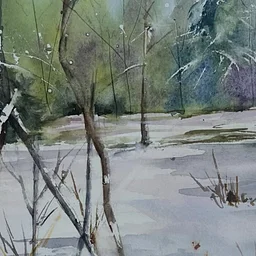 Painting a Luminous Winter Landscape in Watercolor