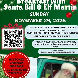 Breakfast with Santa Bill At The Cannon Grange