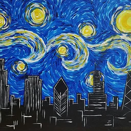 “Starry Night Skyline” – BYOB Public Class