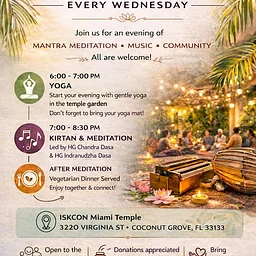 Free Yoga Class & Kirtan at Miami Iskcon Temple