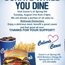 Spirit Night Culvers