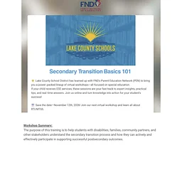 Secondary Transition Basics 10