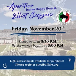 Jazz Aperitivo: Italian Happy Hour ft. Elliot Scozzaro