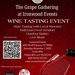 TBD -The Grape Gathering at Ironwood Events at Von Erich Ranch