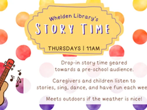 Weekly storytime at Whelden Memorial Library, West Barnstable