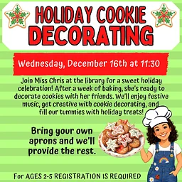 Holiday Cookie Decorating (Ages 2-5)