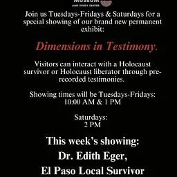 Dimensions in Testimony: Dr. Edith Eger