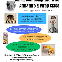 Doll & Soft Sculpture Wire Armature & Wrap Class | Sunday | October 18th 2026