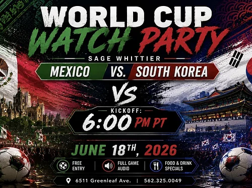 World Cup Watch Party: Mexico vs. South Korea at Sage Whittier