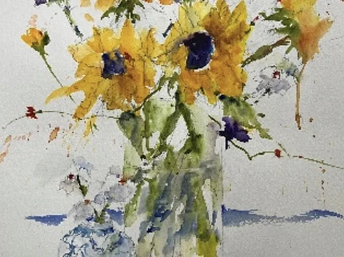 WORKSHOP: "Painting Flowers Bold & Loose in Watercolor" @ Battle Lake Senior Center, Battle Lake