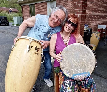 Drum Circle With Dangermon and Conga Girl