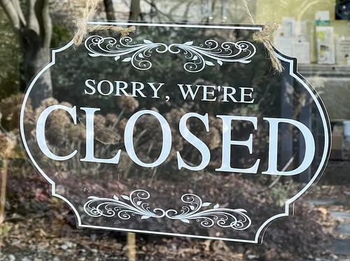 Closed for Memorial Day