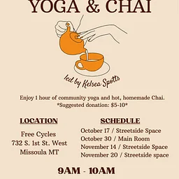 9:00 AM 09:00 9:00 AM Yoga & Chai