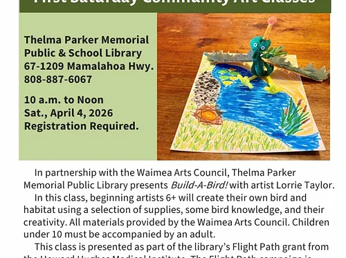 First Saturday Art Class: Build-a-Bird
