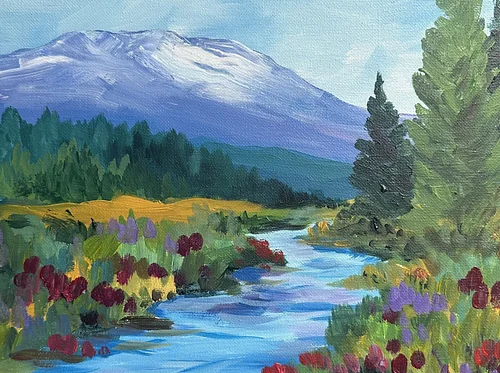 Wildflower Creek - Beginner Acrylic Painting Class