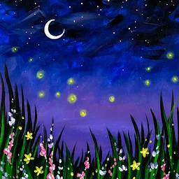 Paint + Sip “Field of Fireflies”