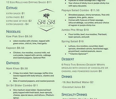 Sri Sri Asian Cuisine