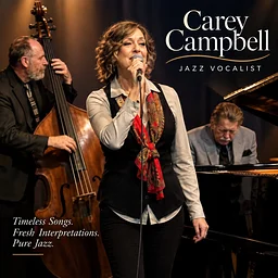 Vocalist Carey Campbell with Tony Pacini and Ed Bennett