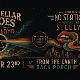 BACK PORCH: Interstellar Echoes (Pink Floyd Tribute) and No Static at All (Steely Dan Tribute) (TICKETED)