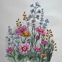 Watercolor Flower Fields