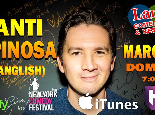 Comedian Santi Espinosa Domingo Mar. 22nd a las 7pm (ESPANGLISH )
