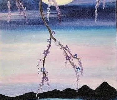 Japanese Maple In the Moonlight Adult Paint and Sip Class
