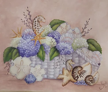 Acrylics with Pat Smelkoff: Sea Shell Basket