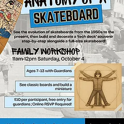Anatomy of a Skateboard Family Workshop 11AM-12PM