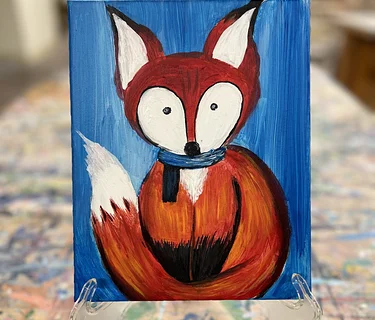 Kids Studio: Fox Painting on Canvas